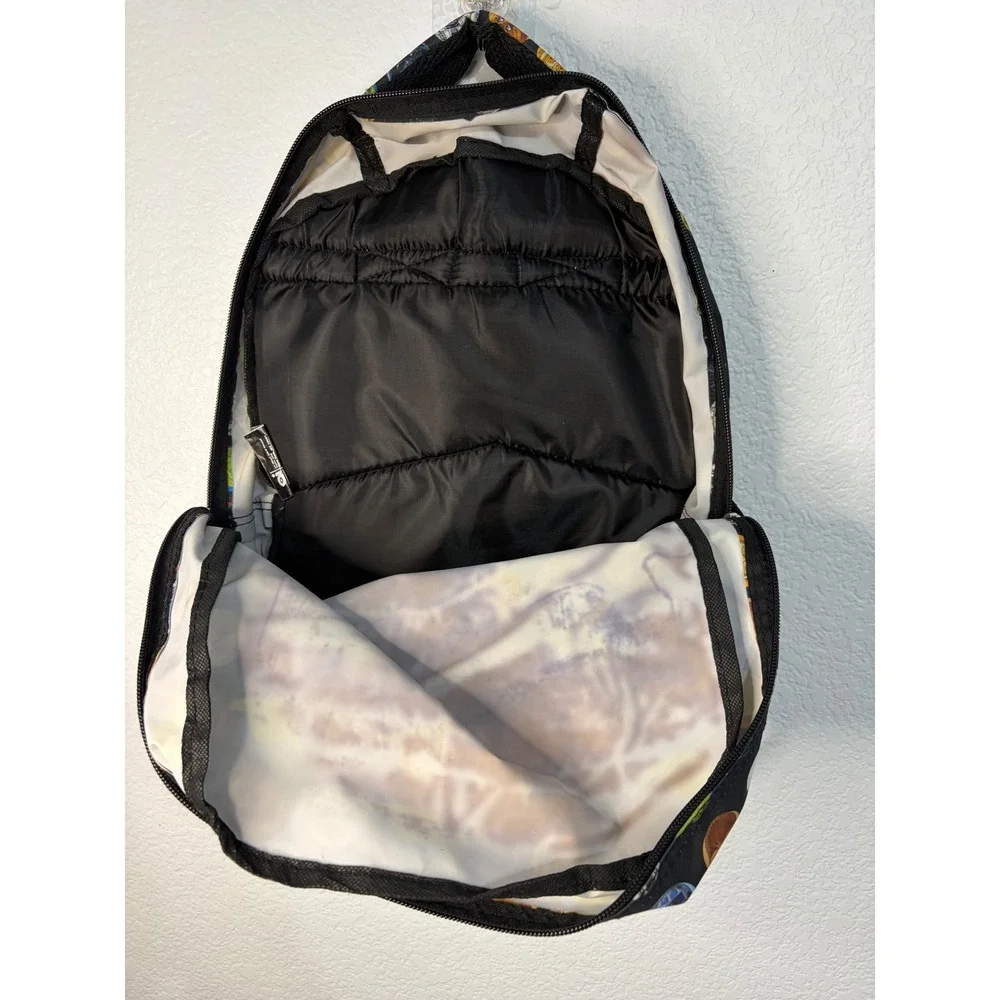 Star Wars Character Print Backpack Darth Vader Yoda Stormtrooper Black Multi